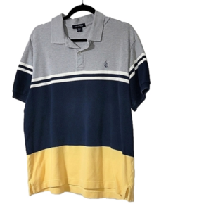 Nautica Color Blocked Polo Shirt Size Large, Retro Y2K